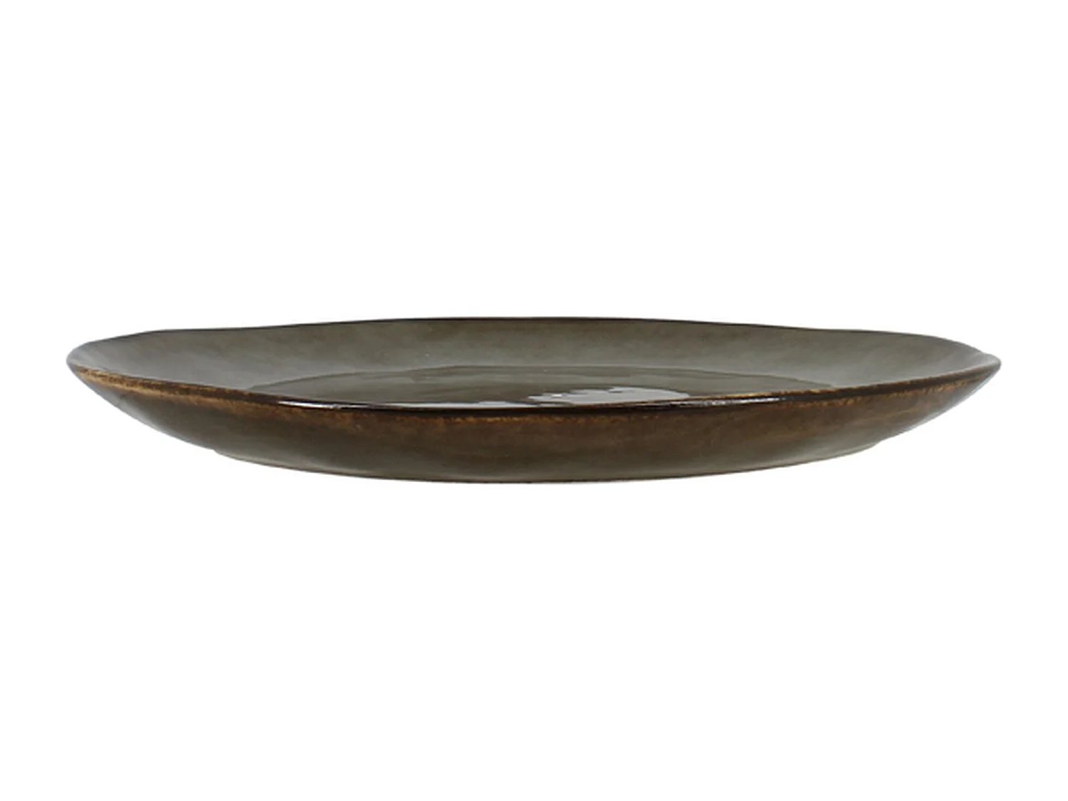 Ogo Living - Lot 6 Assiettes Plates Terra 27.5cm En Gres Marron