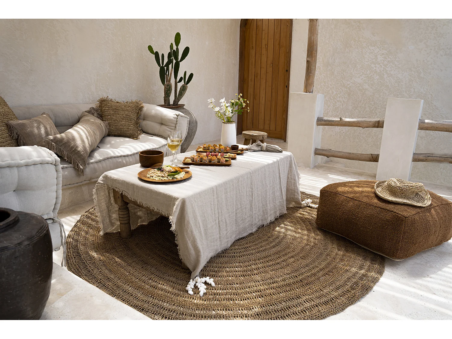 El Mantel De Lino - Beige - 150x250