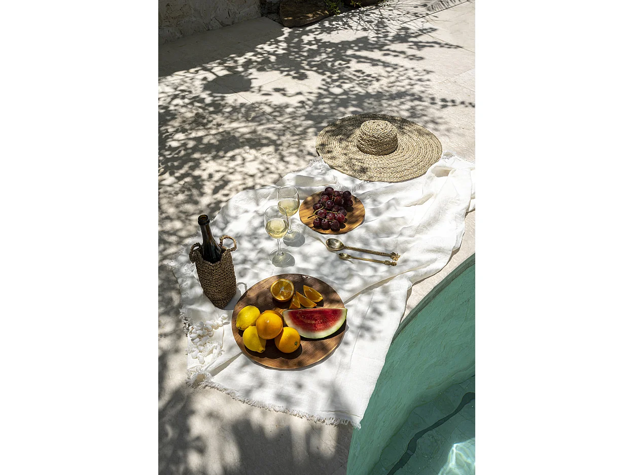 La Nappe en Lin - Blanc -150x200
