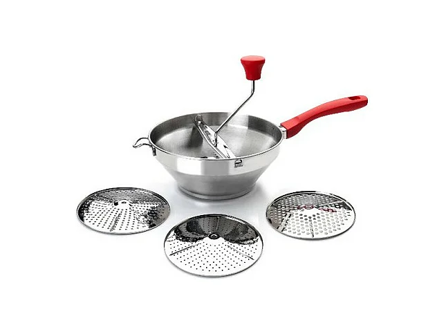 Presse-purée inox 24cm 3 disques Ibili - Accessoire de cuisine polyvalent pour des recettes savoureuses