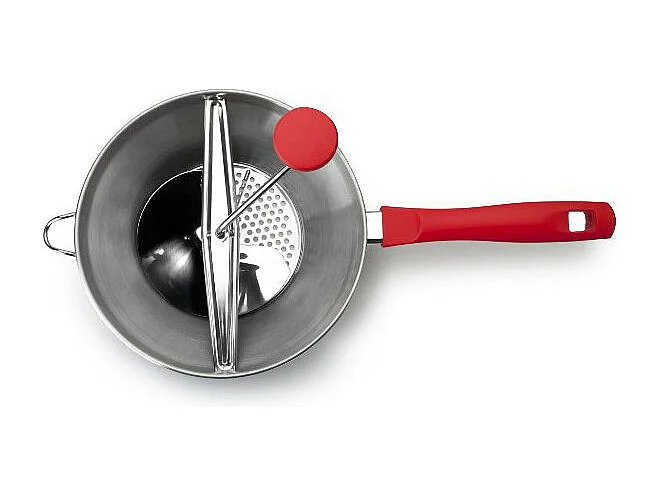 Presse-purée inox 24cm 3 disques Ibili - Accessoire de cuisine polyvalent pour des recettes savoureuses