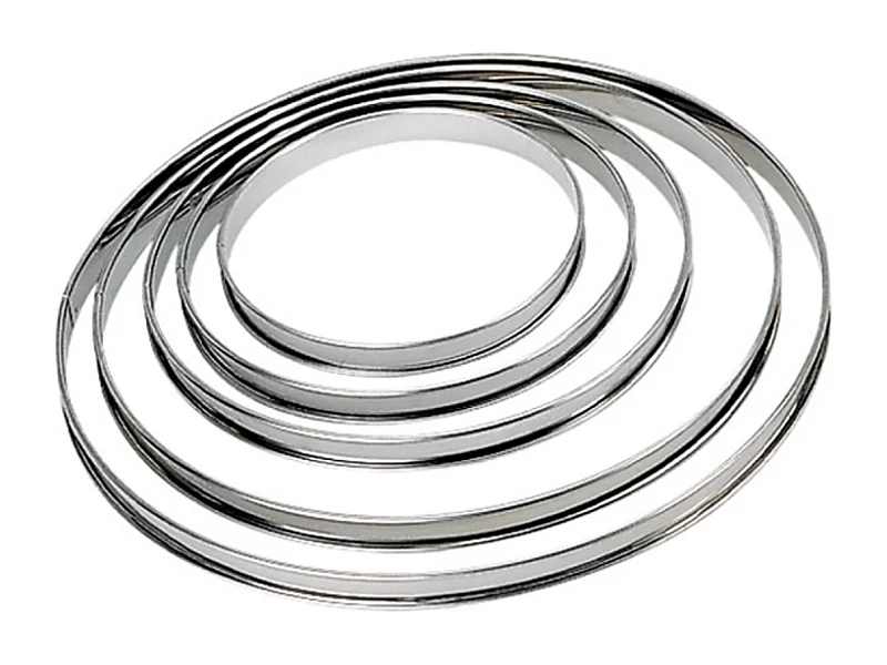 Hoge taartvorm van roestvrij staal met randen