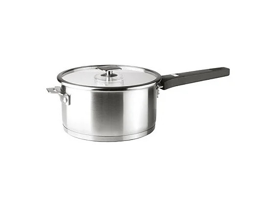 Roestvrijstalen braadpan van 24 cm met afneembaar handvat en Click & Lock-systeem - Combi-collectie van Lacor
