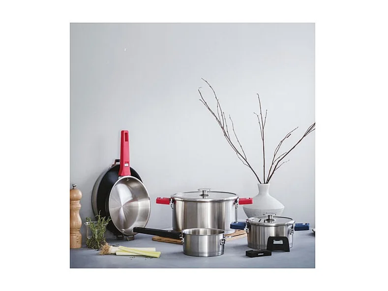 Poêle inox 20 cm avec manche amovible et système Click & Lock - Collection COMBI de LACOR