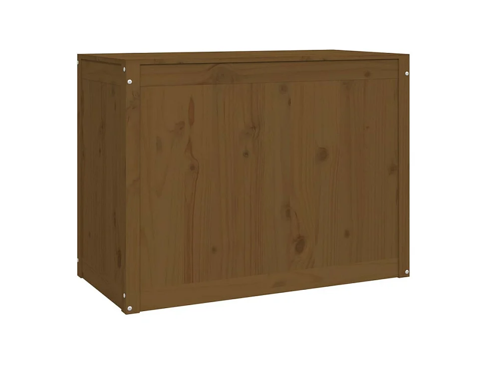 Wäschetruhe Honigbraun 88,5x44x66 cm Massivholz Kiefer
