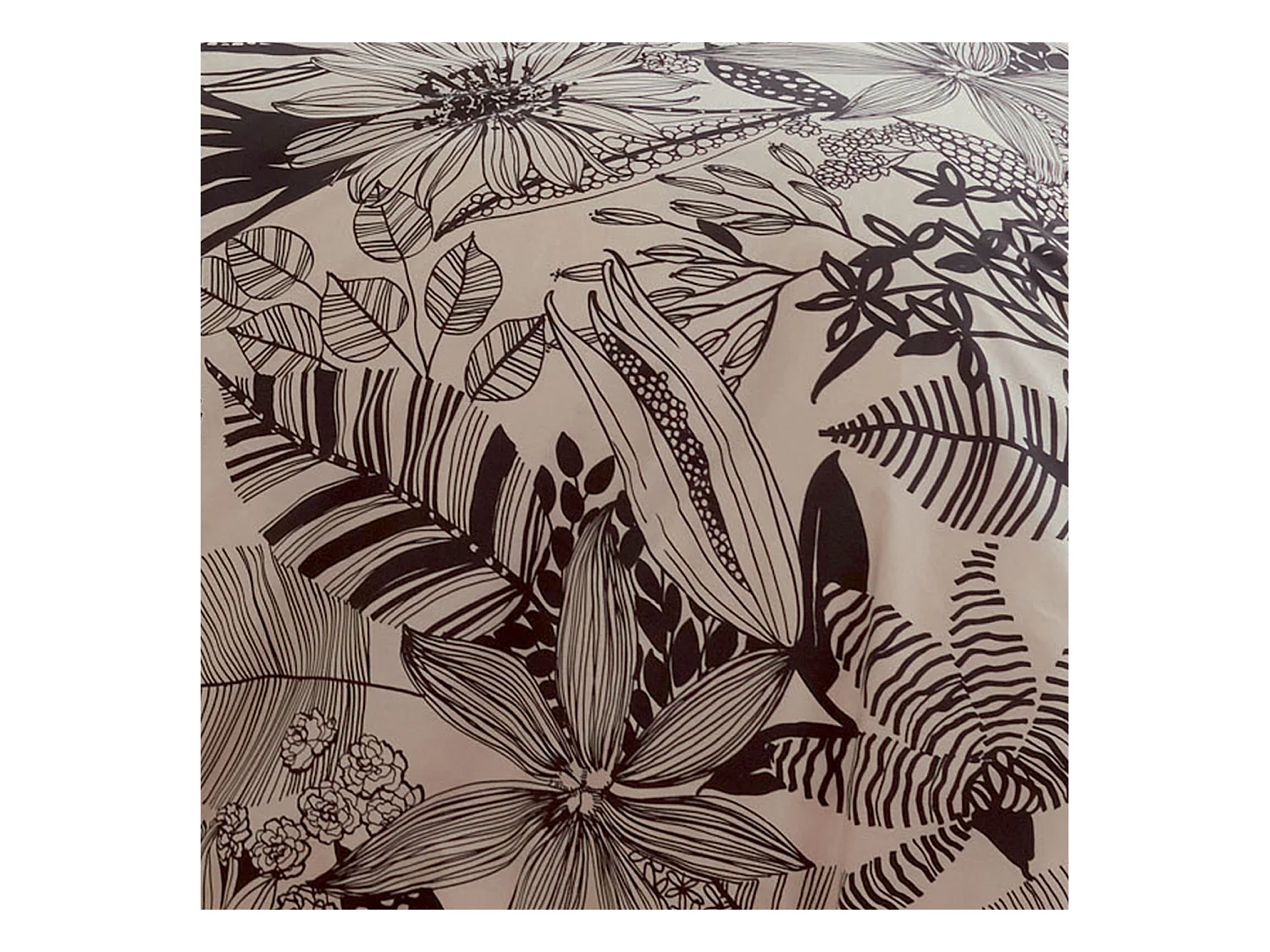 Juego de funda nórdica con estampados negros 140 x 200 cm