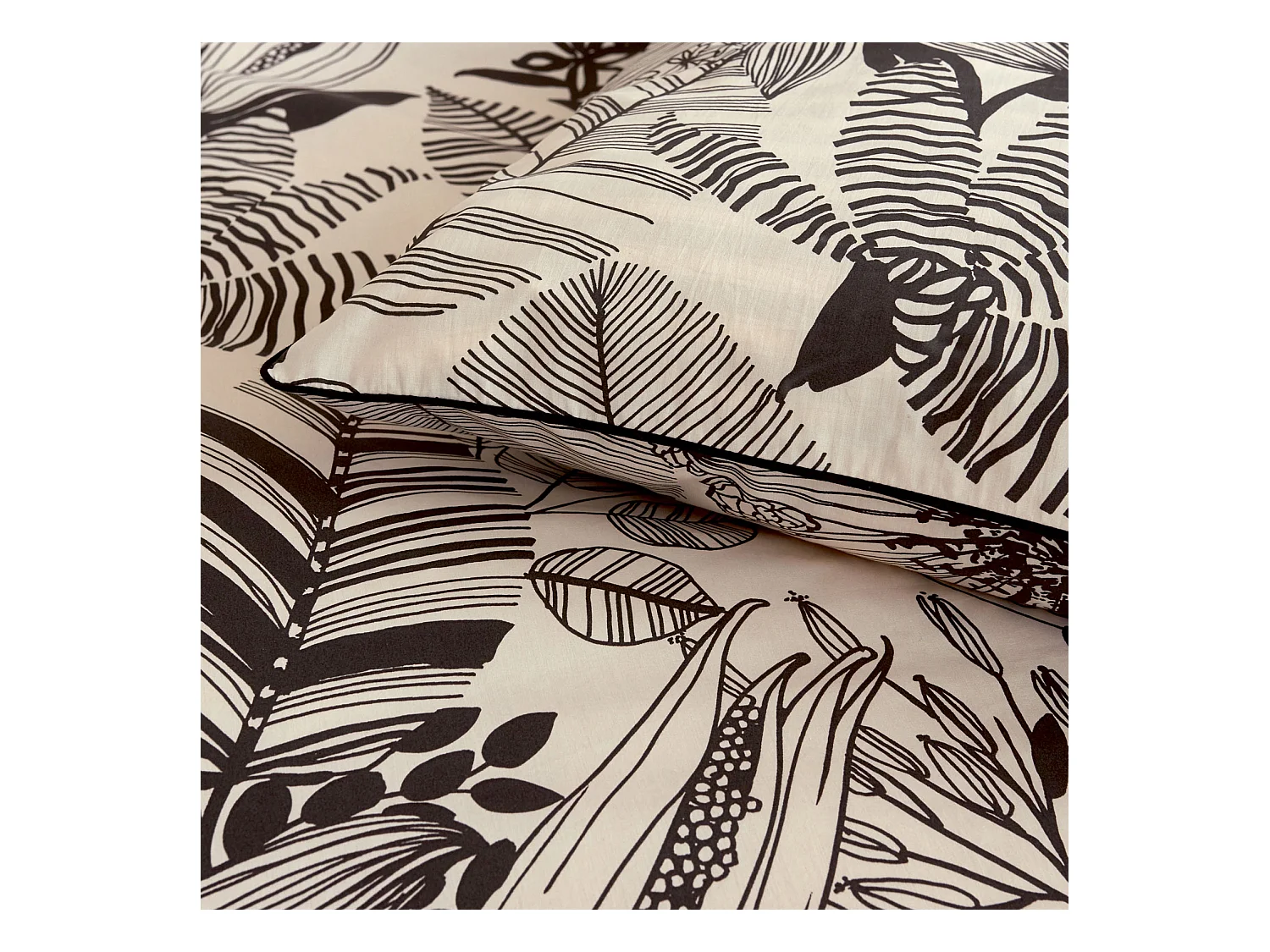 Juego de funda nórdica con estampados negros 240 x 220 cm