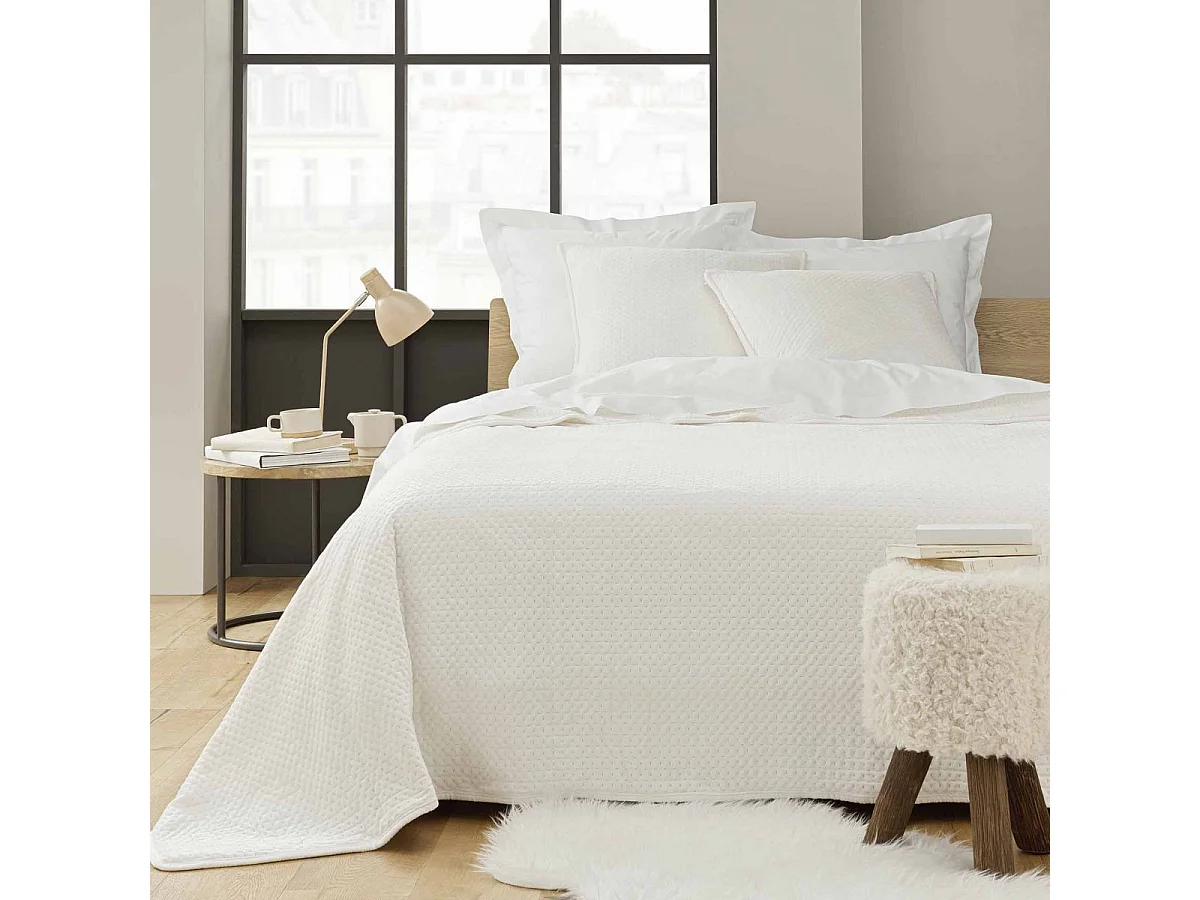 Couvre-Lit & 2 Housses de Coussin "Mylene" 220x240cm Naturel