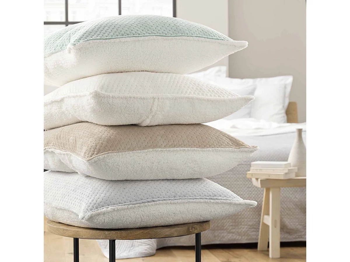 Couvre-Lit & 2 Housses de Coussin "Mylene" 220x240cm Gris
