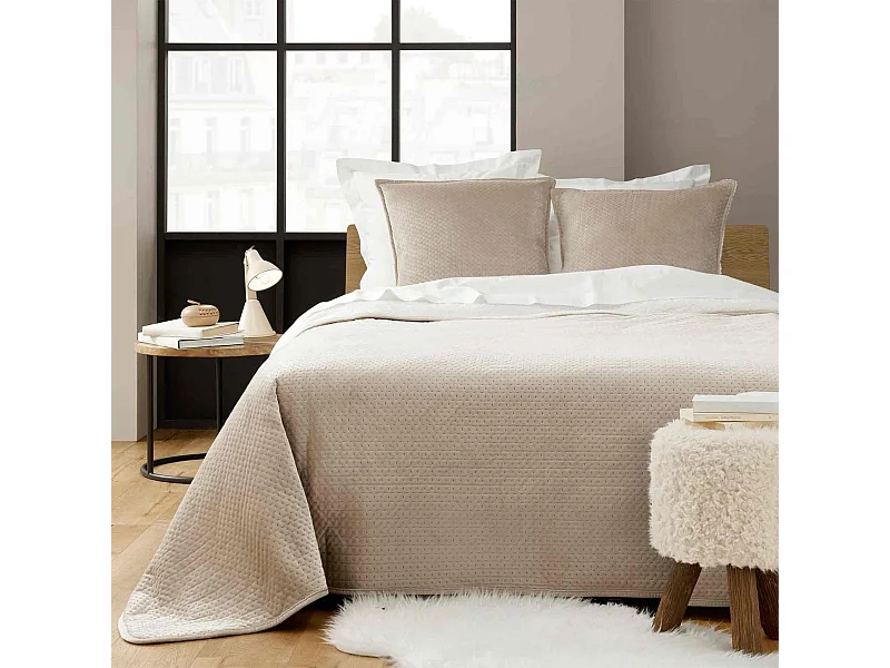 Couvre-lit velours relief/sherpa Mylene Lin