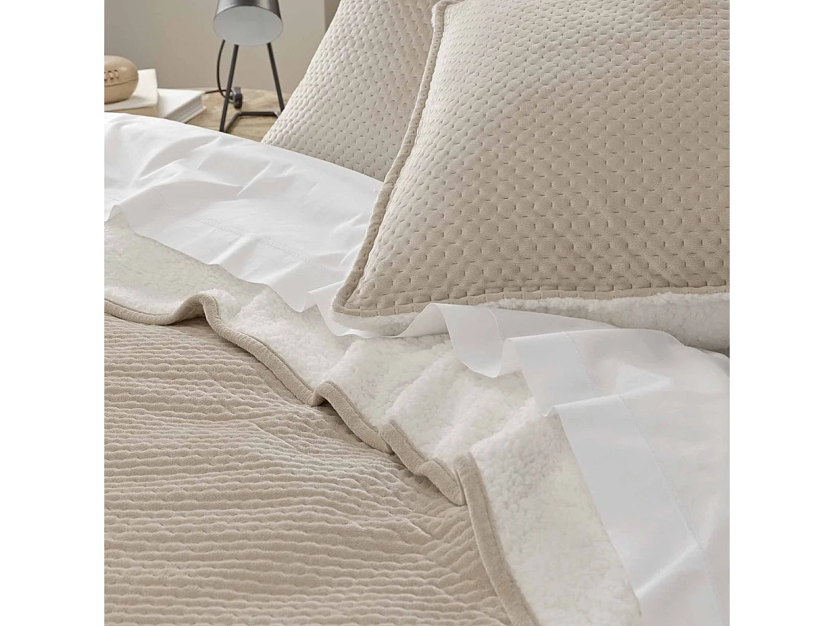 Couvre-Lit & 2 Housses de Coussin "Mylene" 220x240cm Lin