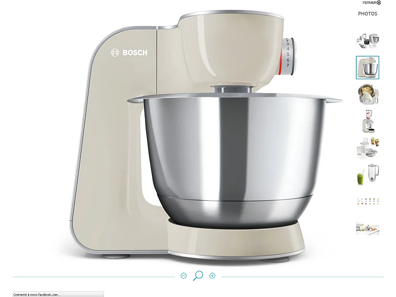 Bosch Robot multifonctions 3.9l 1000w gris/inox - mum58l20