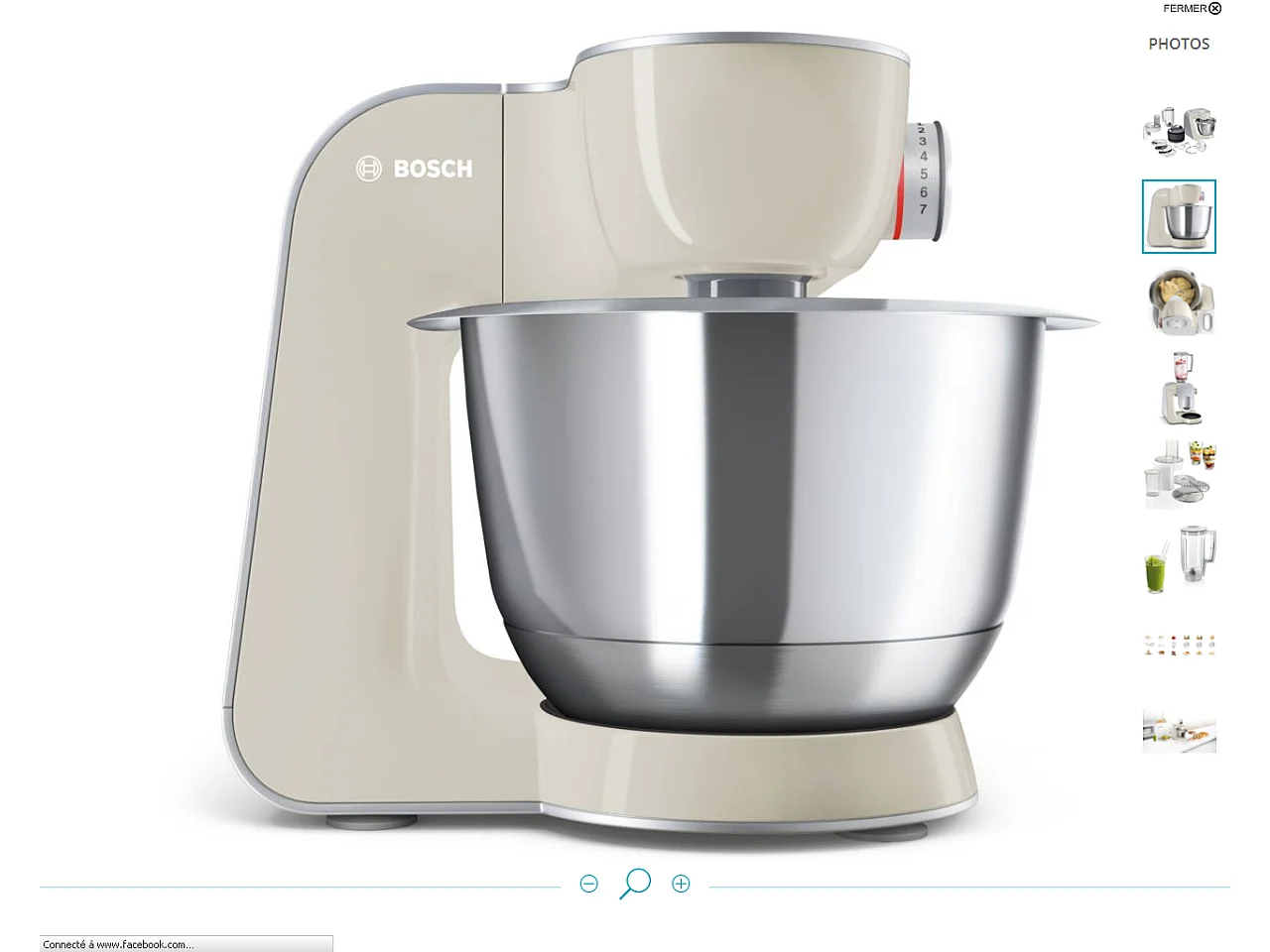 Bosch Robot multifonctions 3.9l 1000w gris/inox - mum58l20