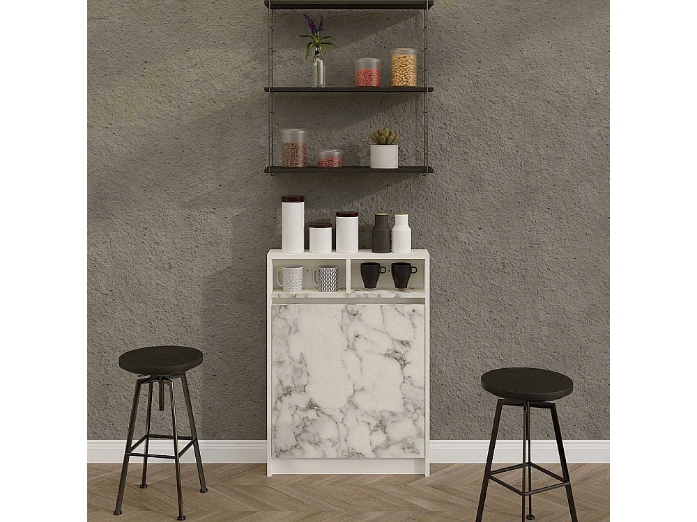 Table de cuisine pliante avec rangements Bracked