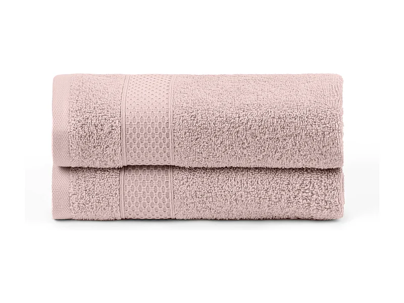 2er-Set Handtücher - Handtuch - 100% Baumwolle - Rosa - 30x50
