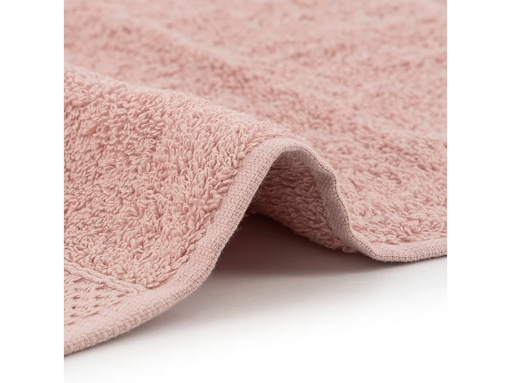 Set van 2 handdoeken - Bidethanddoek - 100% katoen - Roze - 50x100