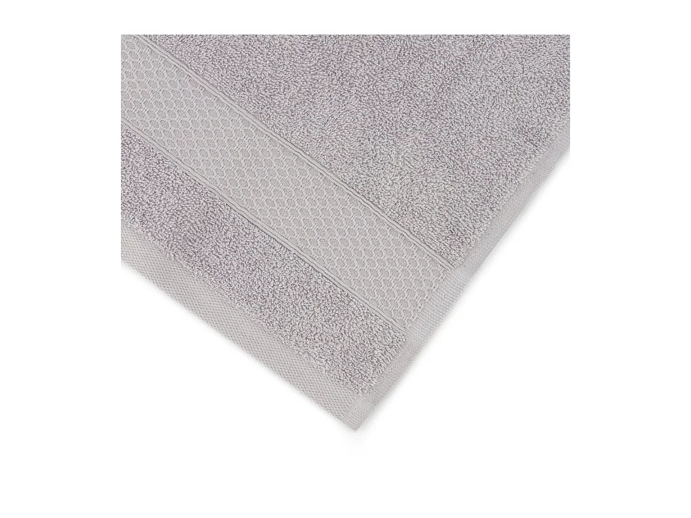 Set van 2 handdoeken - Douchehanddoek - 100% katoen - Grijs - 70x140