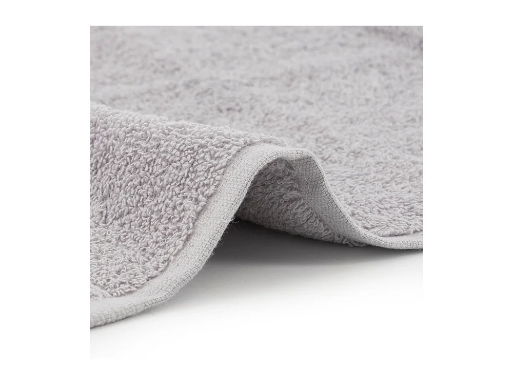 Set van 2 handdoeken - Douchehanddoek - 100% katoen - Grijs - 70x140