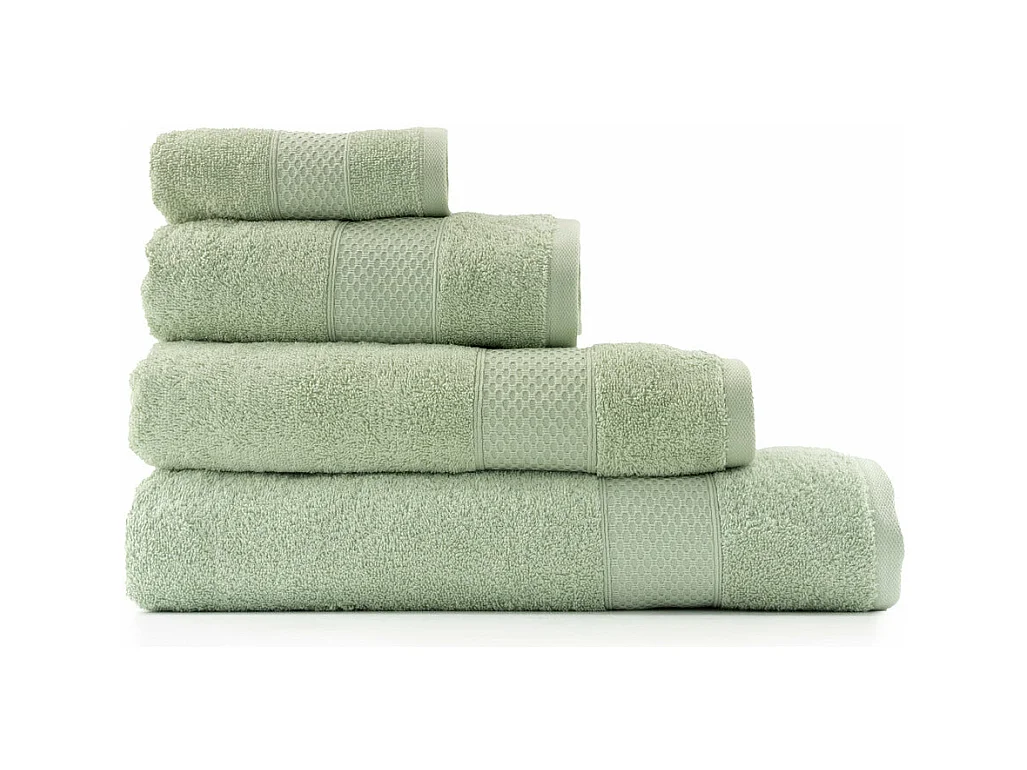 2er Set Handtücher - Duschtuch - 100% Baumwolle - Grün - 70x140