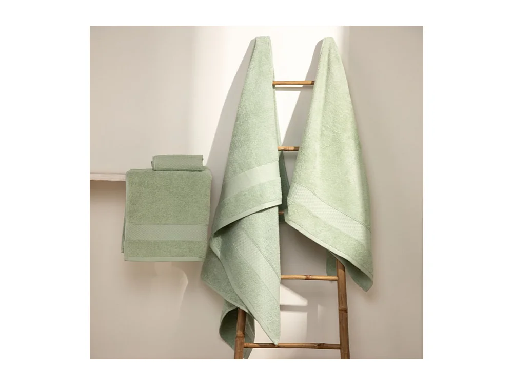 2er Set Handtücher - Duschtuch - 100% Baumwolle - Grün - 70x140