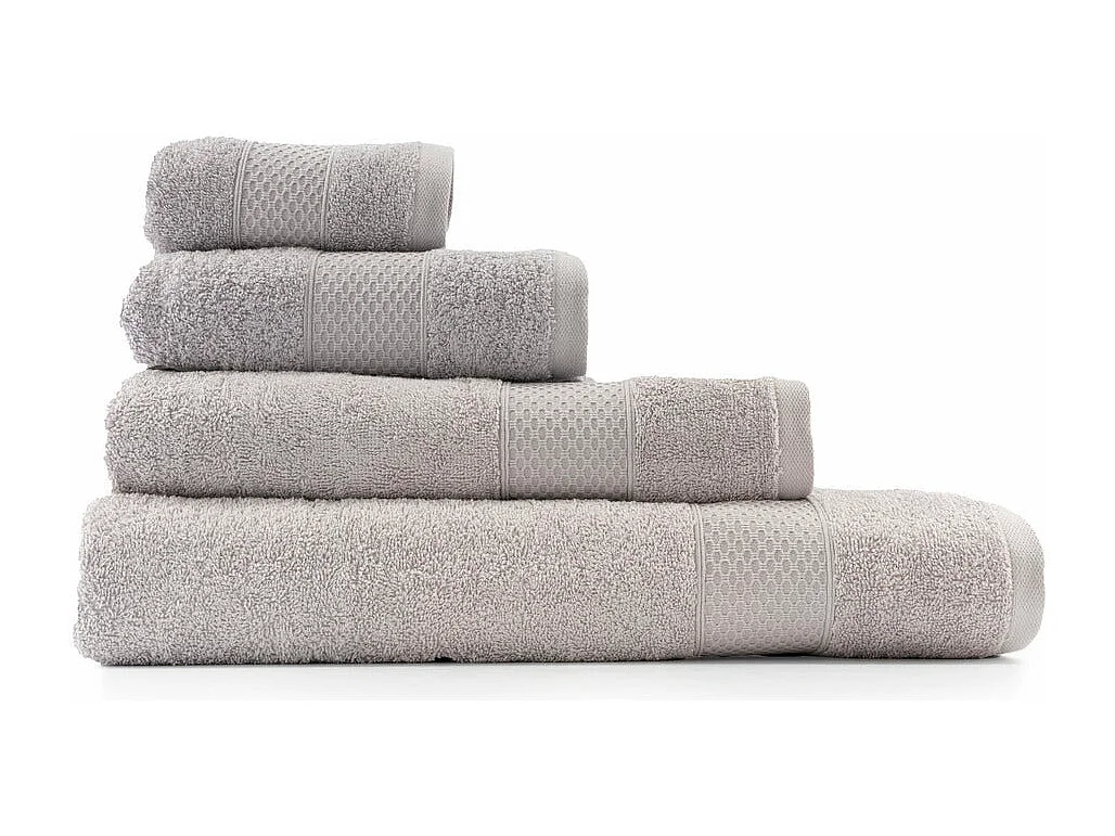 Set 2 Asciugamani - Asciugamano Bidet - 100% Cotone - Grigio - 50x100