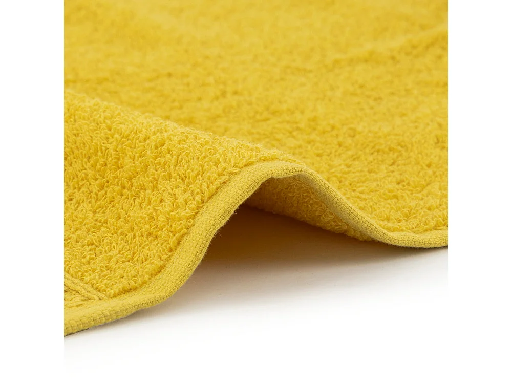 Set van 2 handdoeken - Grote handdoek - 100% katoen - Mosterd - 100x150