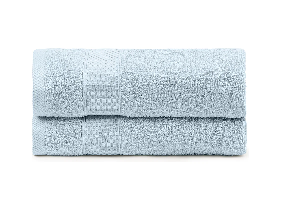 Set 2 Asciugamani - Asciugamano Bidet - 100% Cotone - Blu - 50x100