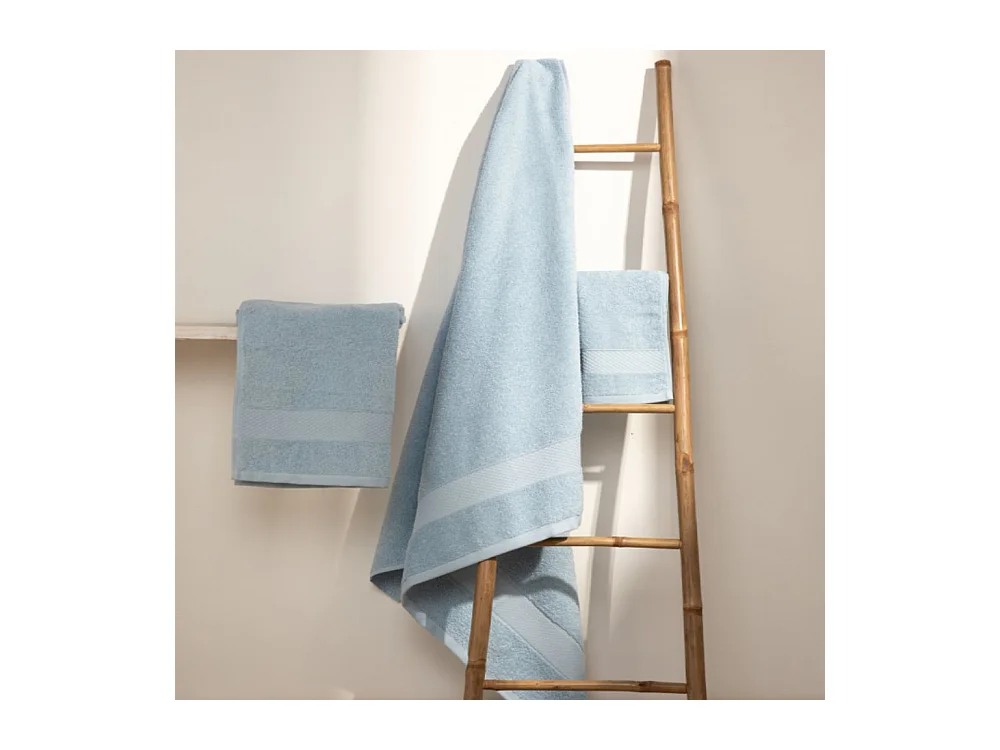 Set 2 Asciugamani - Asciugamano Bidet - 100% Cotone - Blu - 50x100