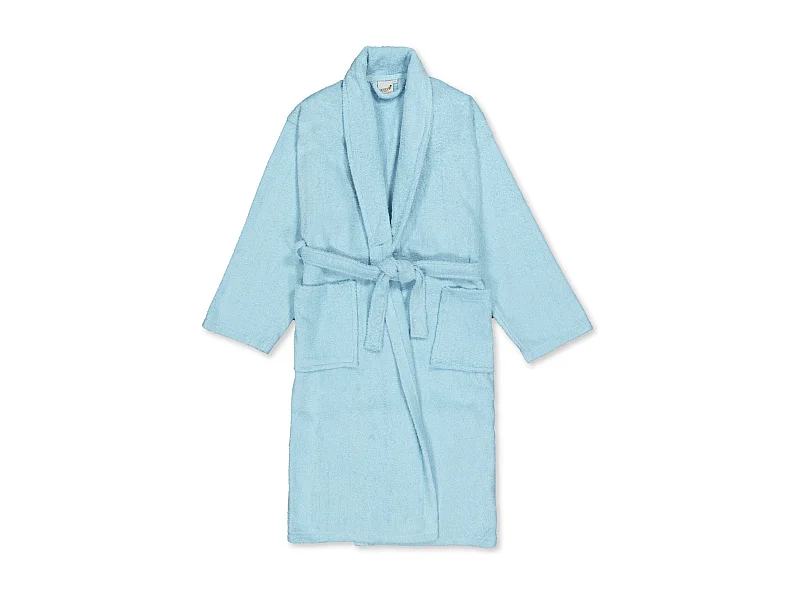 Szlafrok unisex - 100% bawełny - Szlafrok frotte - Turkusowy - L