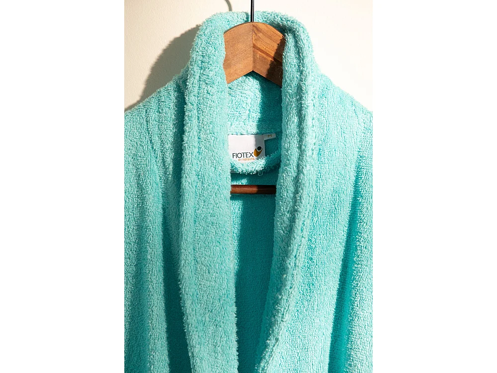 Albornoz De Ducha Unisex - 100% Algodón - Albornoz De Rizo - Turquesa- L