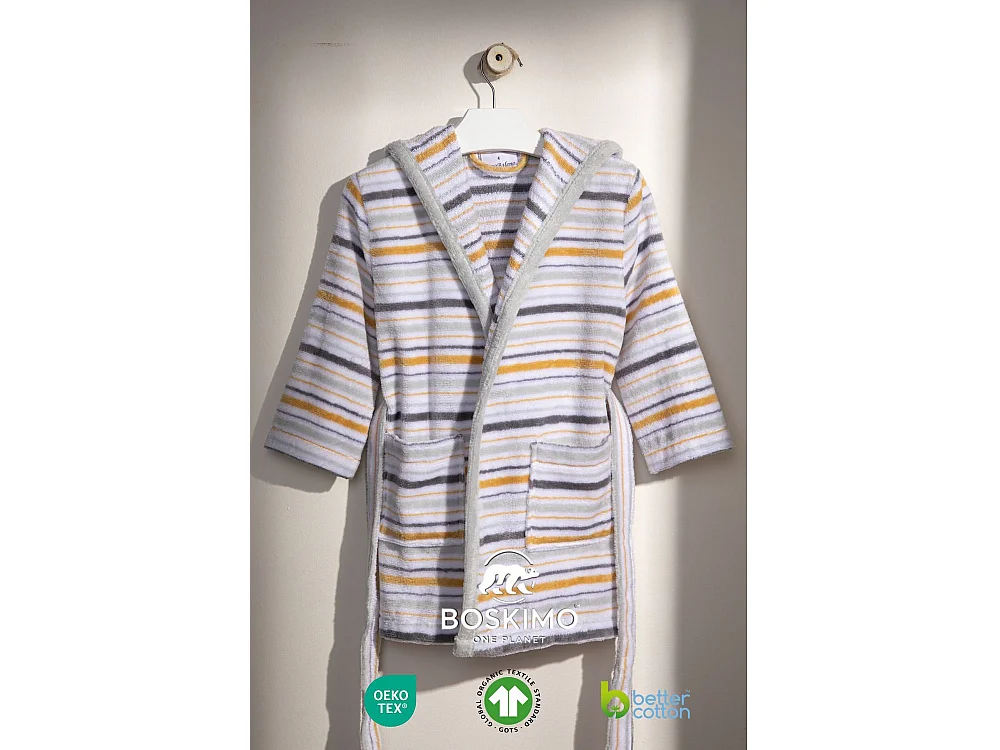 Boskimo Kids Owen - Peignoir Garçon - Ado - Rayé Multicolore - 6