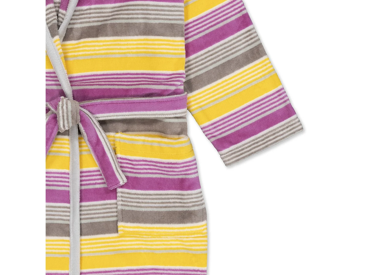 Boskimo Rosana - Albornoz Terciopelo 100% Algodón - A Rayas - M