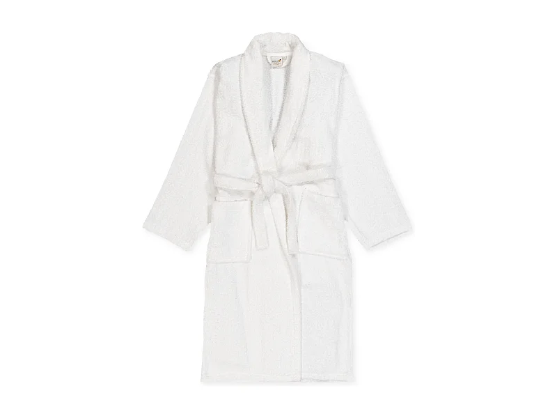 Szlafrok unisex - 100% bawełny - Szlafrok frotte - Biały - Xxl