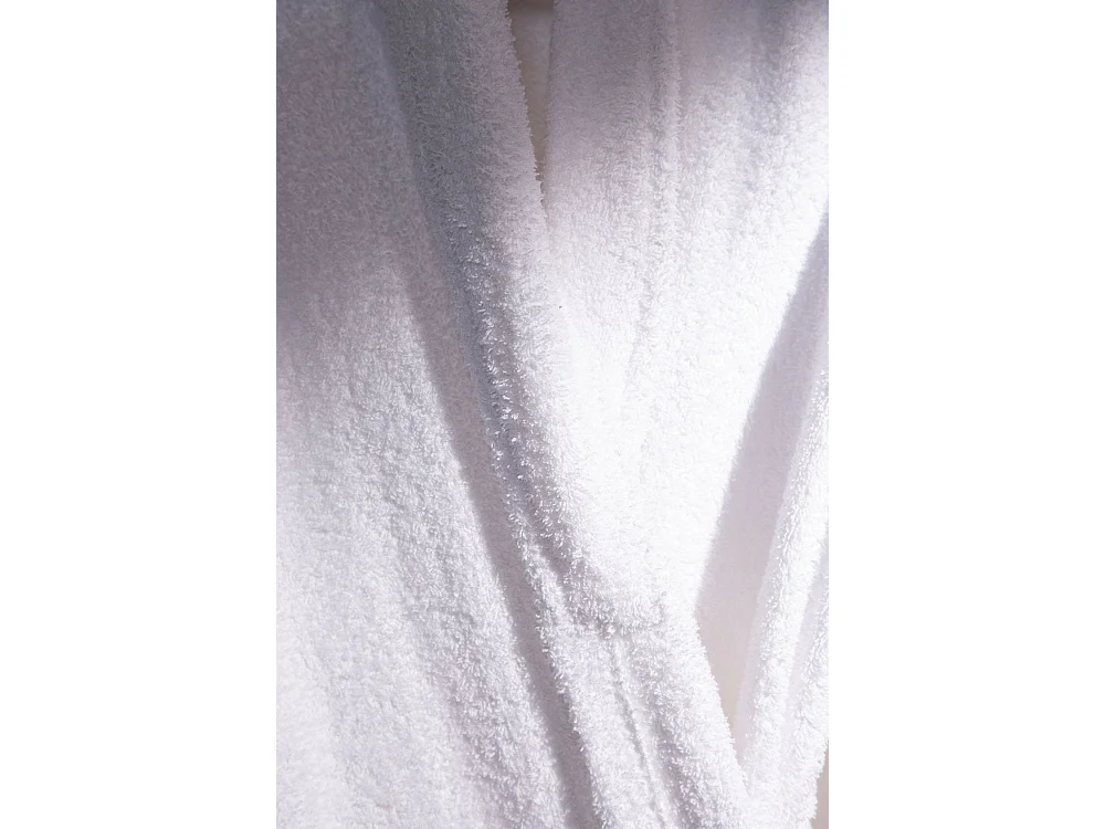 Peignoir unisexe - 100% coton - Peignoir éponge - Blanc - Xxl