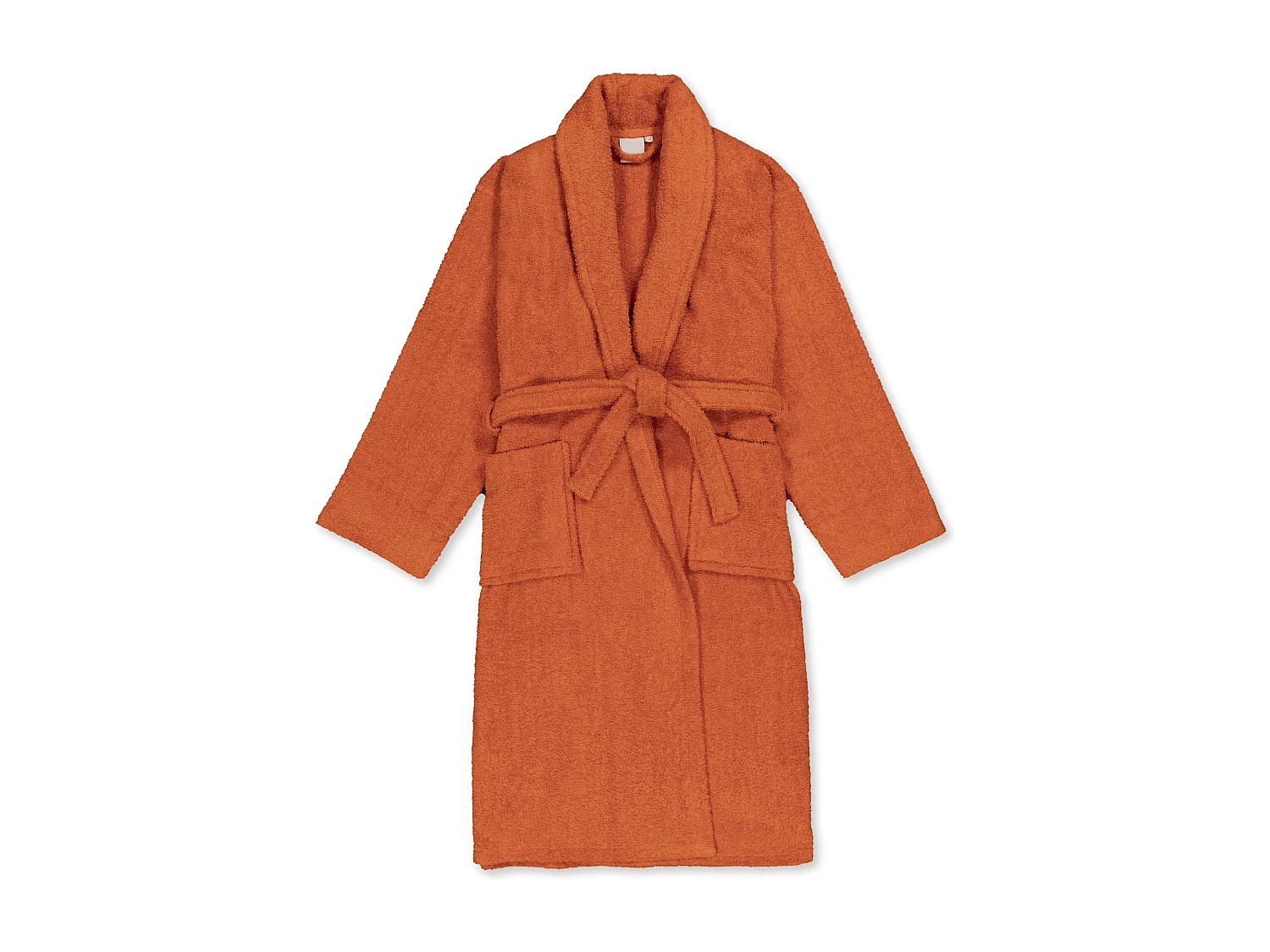 Unisex-Duschbademantel – 100 % Baumwolle – Frottee-Bademantel – Mandarine – M