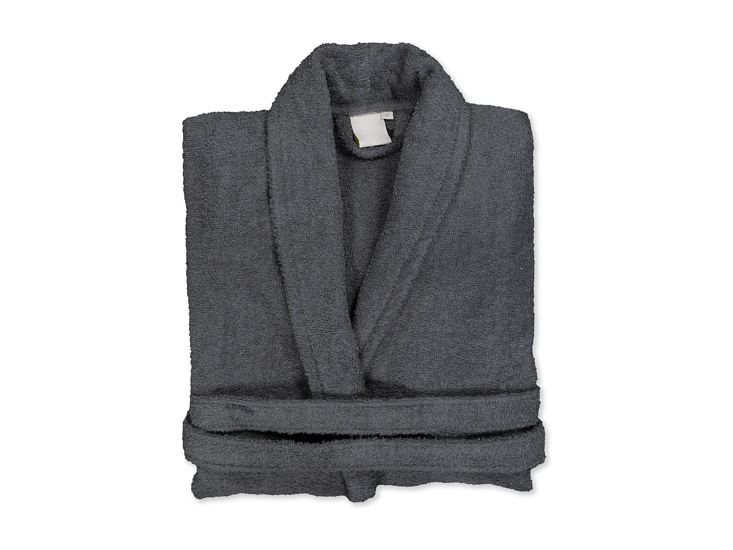 Unisex-Duschbademantel – 100 % Baumwolle – Frottee-Bademantel – Anthrazit – L