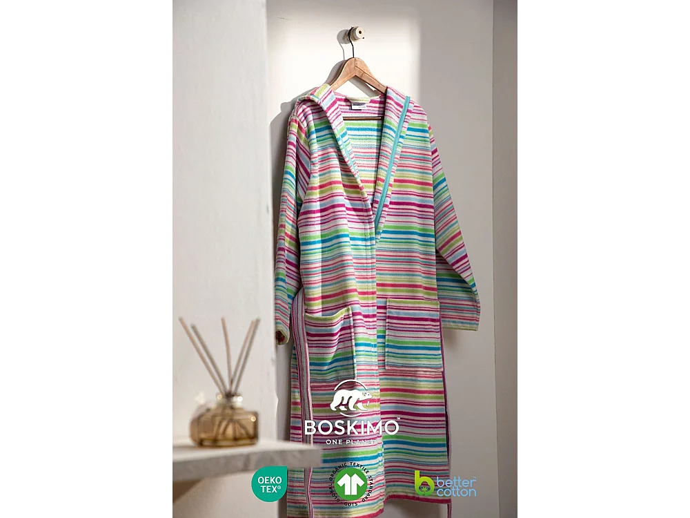 Boskimo Kids Marianne - Albornoz Niños - Adolescentes - A Rayas - 14