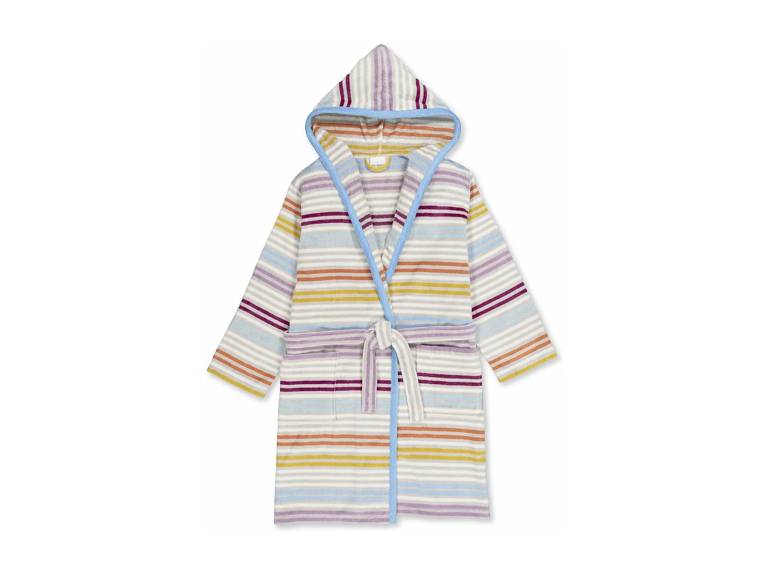 Boskimo Ellen – Bademantel aus 100 % Baumwollsamt – mehrfarbig gestreift – XL