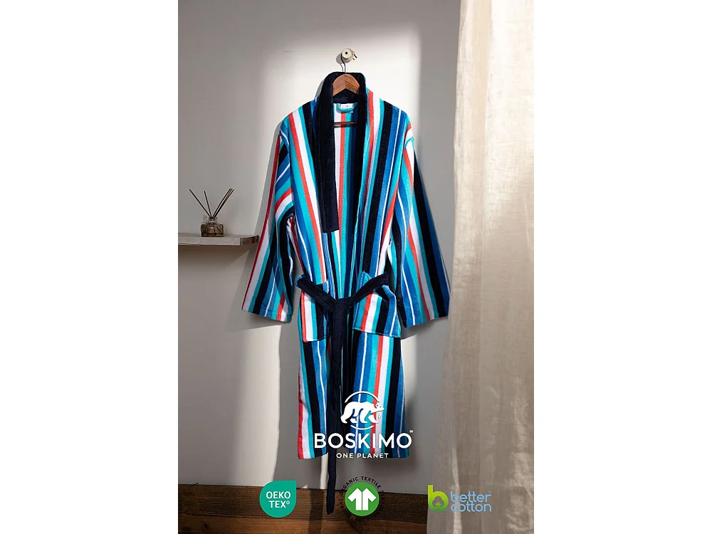 Boskimo David - Badjas van 100% katoenfluweel - S