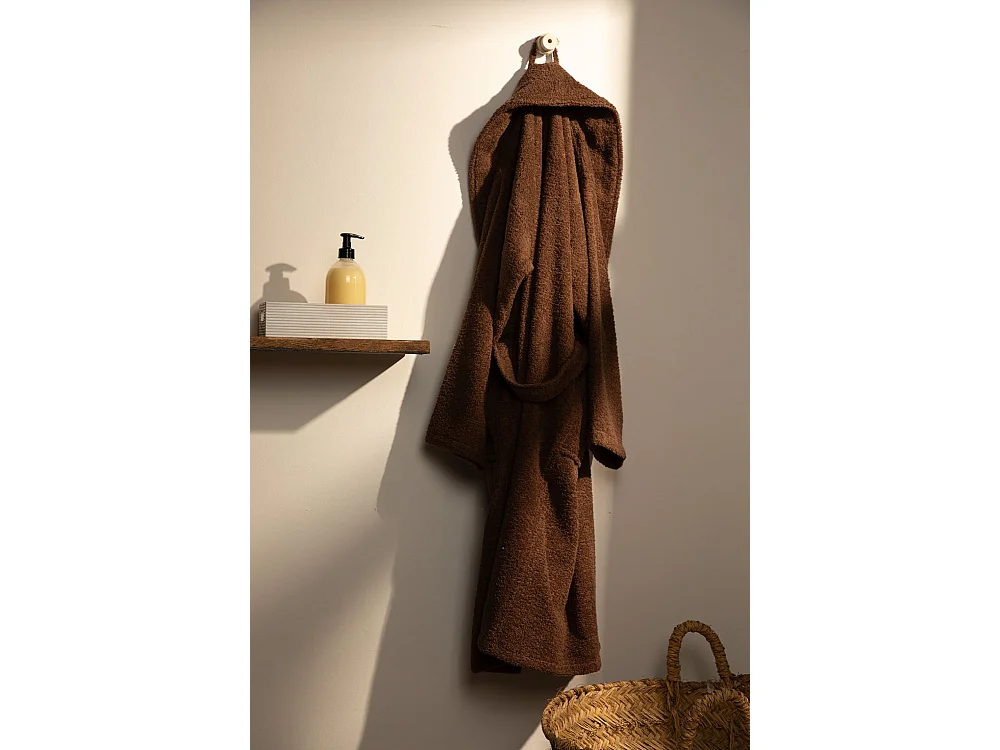 Albornoz De Ducha Unisex - 100% Algodón - Albornoz De Rizo - Nutria - S