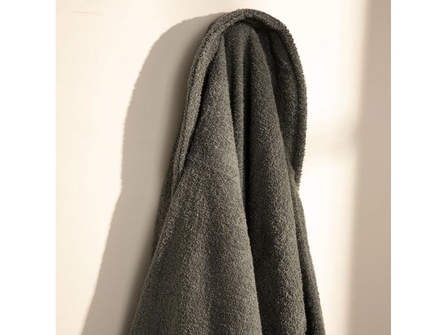 Peignoir de Douche Unisexe - 100% Coton - Peignoir Terry - Anthracite - Xxl