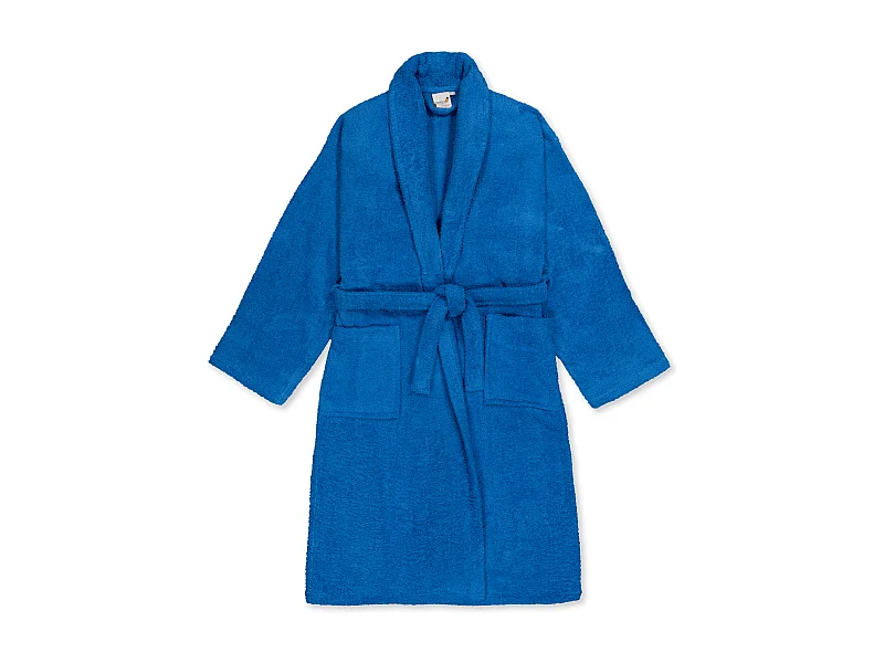 Albornoz De Ducha Unisex - 100% Algodón - Albornoz De Rizo - Azul - Xl