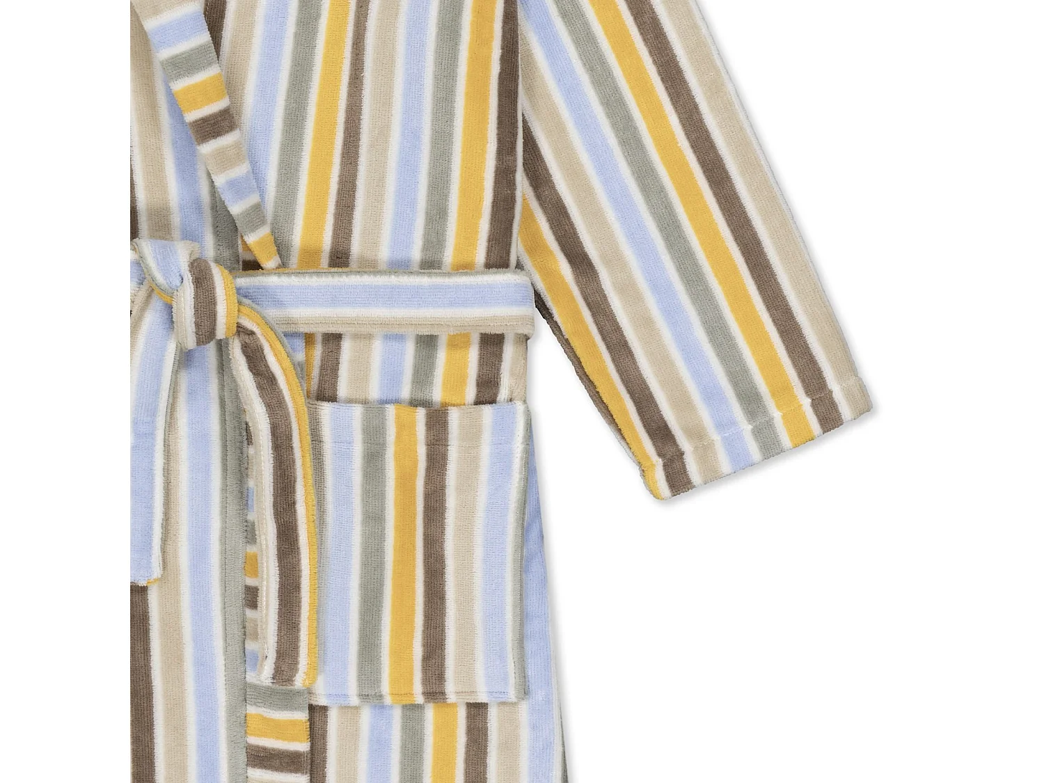 Boskimo Henry - Roupão de banho 100% algodão veludo - Riscas - M