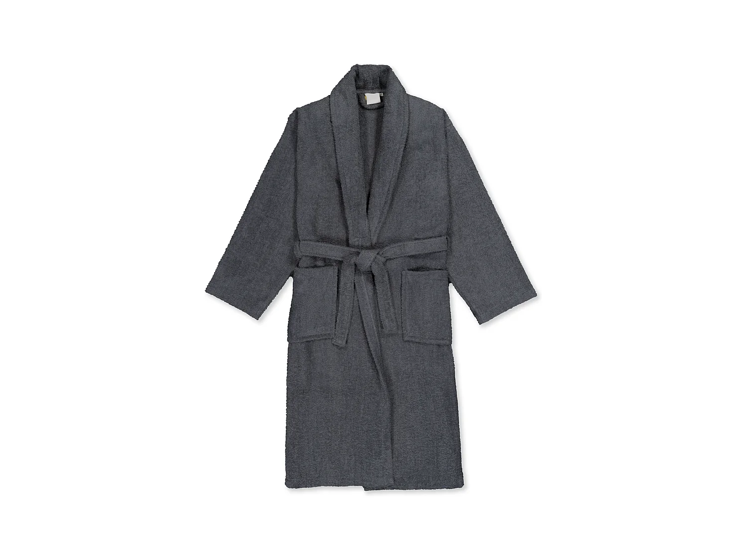 Unisex-Duschbademantel – 100 % Baumwolle – Frottee-Bademantel – Anthrazit – M