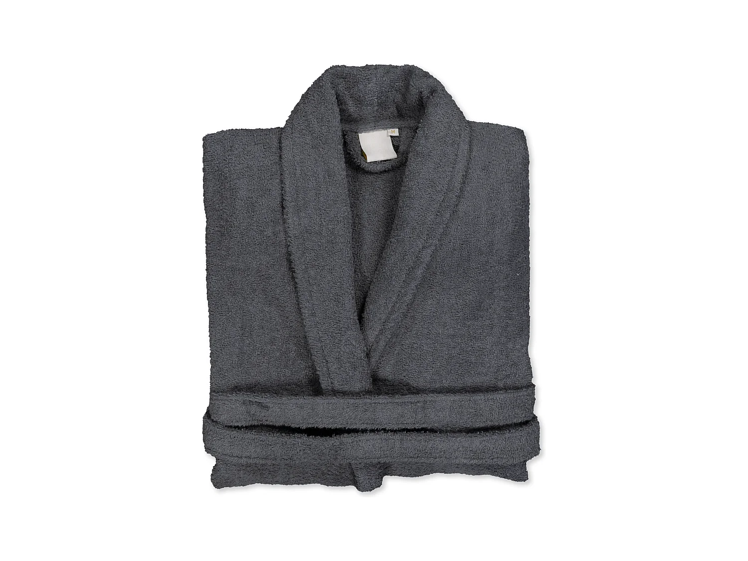Unisex-Duschbademantel – 100 % Baumwolle – Frottee-Bademantel – Anthrazit – M