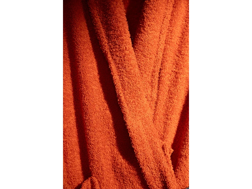 Peignoir de Douche Unisexe - 100% Coton - Peignoir Terry - Mandarine - Xl