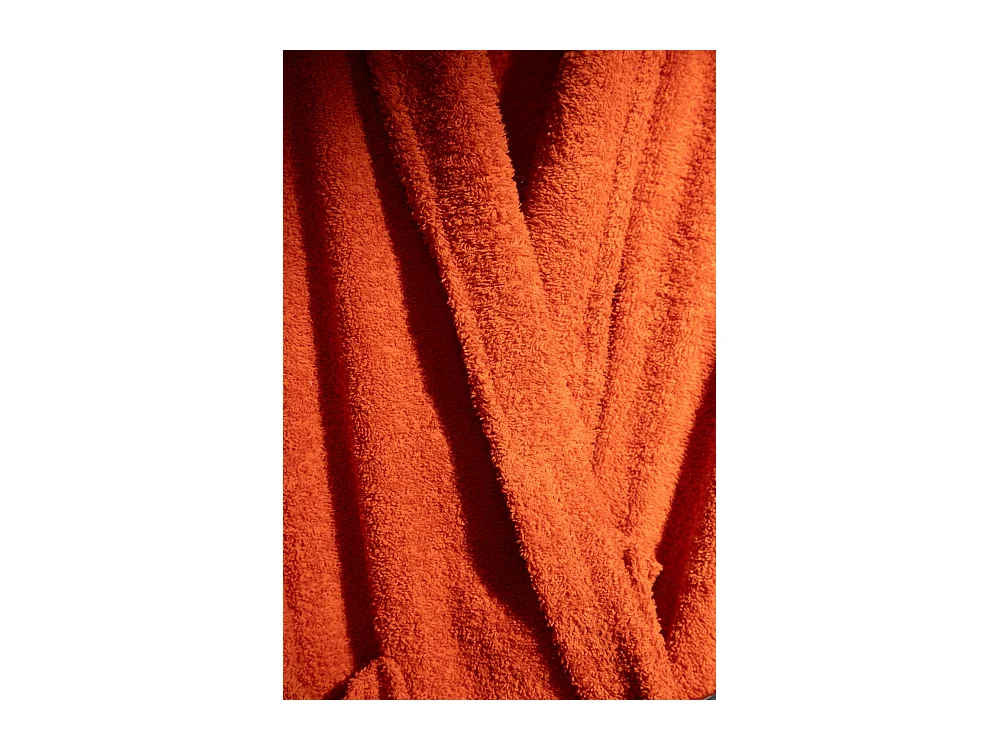 Accappatoio da doccia unisex - 100% cotone - Accappatoio in spugna - Mandarino - S
