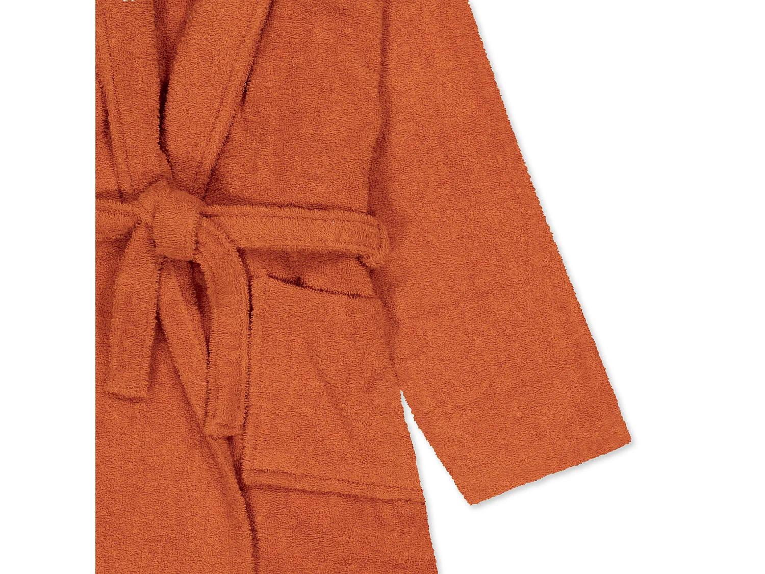 Unisex-Duschbademantel – 100 % Baumwolle – Frottee-Bademantel – Mandarine – Xxl