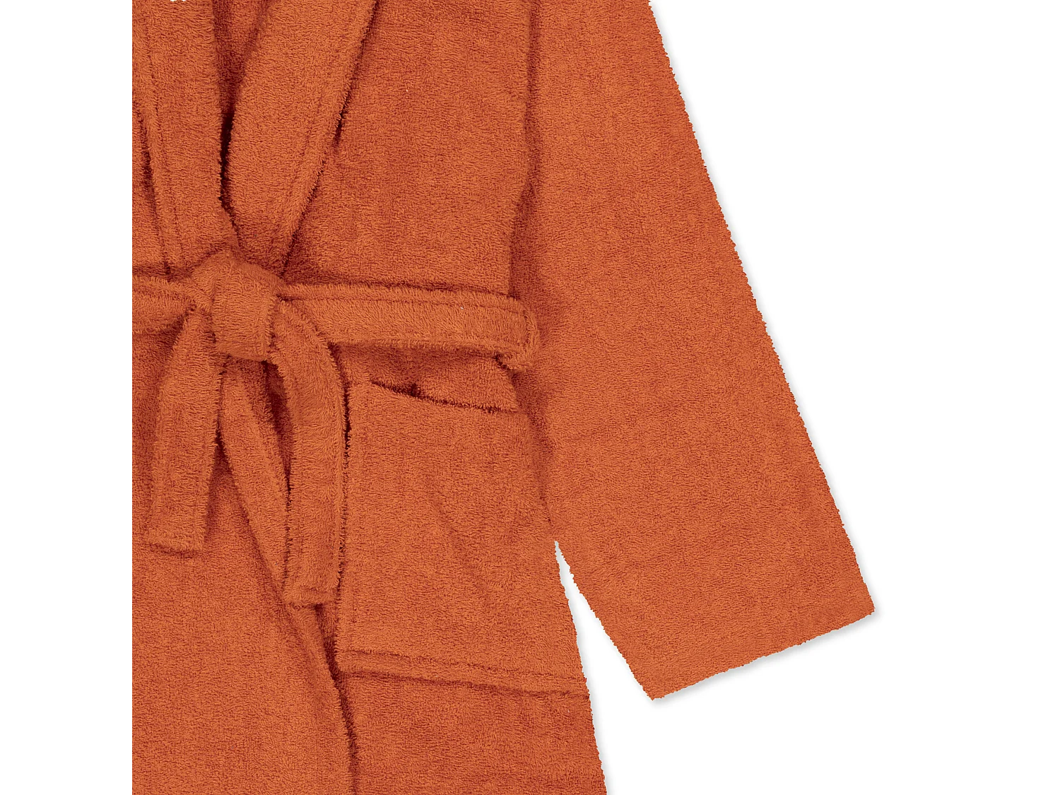 Unisex-Duschbademantel – 100 % Baumwolle – Frottee-Bademantel – Mandarine – Xxl