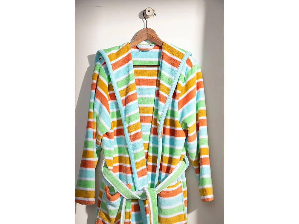 Boskimo Iris - Badjas van 100% katoenfluweel - S